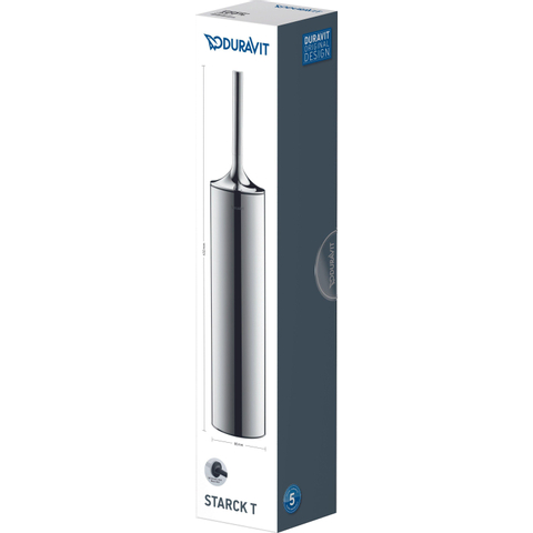 Duravit Starck T Borstelgarnituur - staand - 43x8cm - mat zwart SW297085