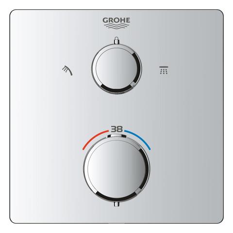 Grohe QuickFix Precision Thermostat Perfect Inbouw Douchesysteem - Vitalio Rain Mono 310 hoofddouche - chroom SW1120179