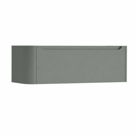 H&R Badmeubelen Juice Meuble sous lavabo - 120x45x40cm - angle gauche arrondi - 1 tiroir - poignée intégrée - Petrol mat SW1110082