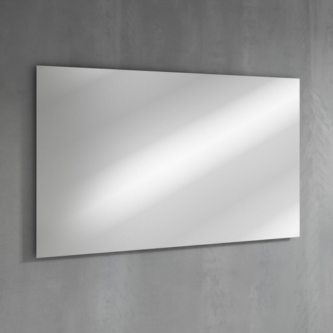 Saniclass Prime Balance Meuble de salle de bain - 120x55x45cm - 2 vasques rectangulaires en céramique blanc - 2 trous de robinet - 4 tiroirs - miroir rectangulaire - noir mat SW916241