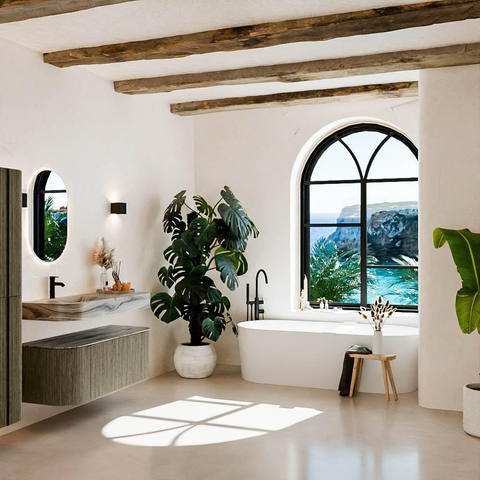 MONDIAZ THOR-DLUX 120cm meuble de salle de bains arrondi gauche + droite couleur Shadow avec 1 tiroir et 2 portes. Vasque suspendue CLOUD Gauche 1 trou de robinet couleur Sombra. SW1463665