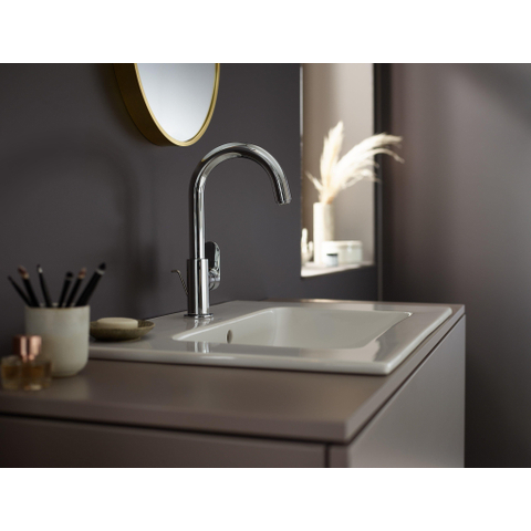 Hansgrohe Vernis Blend Eengreeps wastafelmengkraan - 210 met draaibare uitloop - met PopUp - trekwaste - hoogglans chroom SW642531