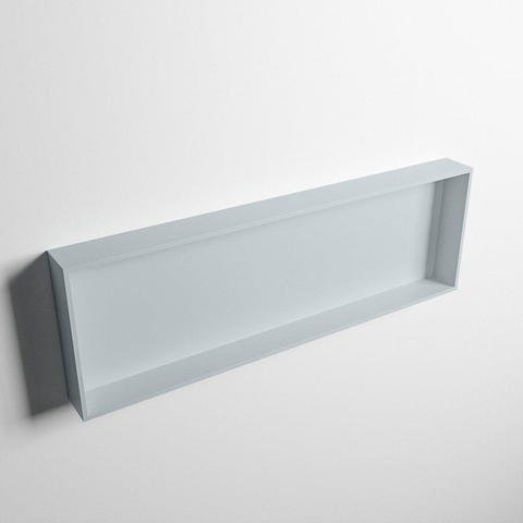 Mondiaz Easy nis 29.5x89.5x8cm voor Inbouw/opbouw 1 open vak Solid surface Clay/Clay SW643693