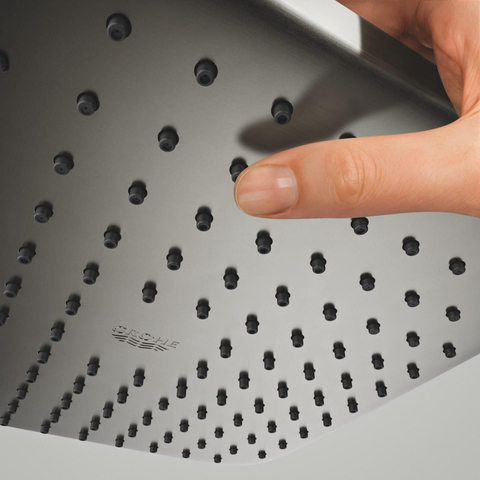 GROHE Vitalio Comfort doucheset - met thermostaat - geborsteld hard graphite (antraciet) SW1590100