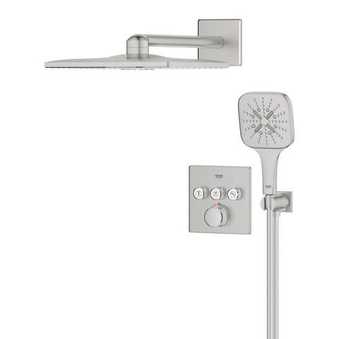 Grohe Grohtherm SmartControl Perfect Showerset - compleet - Supersteel (RVS) SW1108769