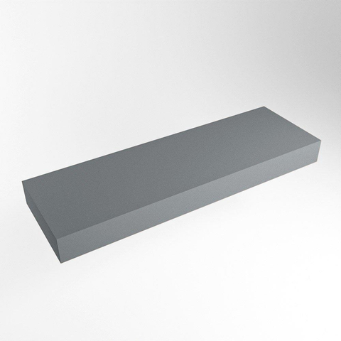 Mondiaz TOP 30 Plan sous vasque suspendu - 130x30x12cm - solid surface - Plata SW1022856