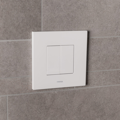 Wisa Delos Panneau de commande - carré - 16x16x1 - double chasse - plastique - blanc 0770452