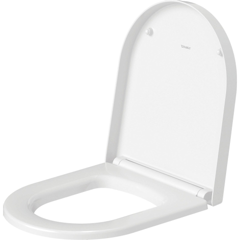 Duravit Me by starck WC-zitting - 43.8x37.4x5.1cm - compact - met softclose - met quickrelease - kunststof - afneembaar - wit glanzend 0293438
