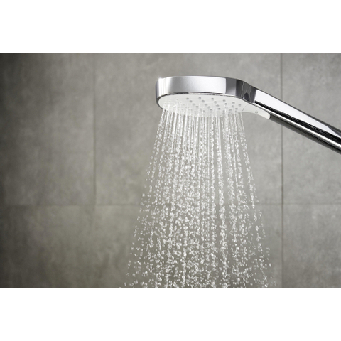 Hansgrohe Croma select e Handdouche Vario - ecosmart 1/2 x - diameter 11cm - met rain turbo rain en intense rain regenstraal wit/chroom - wit chroom 0605330
