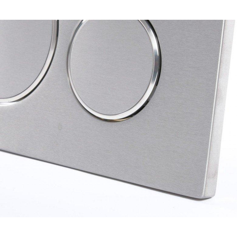 Geberit Sigma20 bedieningsplaat - 2-toets spoeling - ronde knoppen - dualflush - geborsteld rvs SW53748