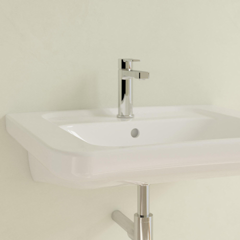 Villeroy & Boch Vicare Omnia Architectura Vita wastafel - 65x54.5cm - met kraangat en overloop CeramicPlus - White Alpine (glans wit) 0100907