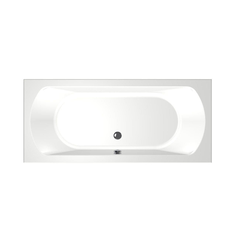 Xenz Lagoon Baignoire duo - 180x80x53 - bonde au milieu - acrylique - blanc SW103175