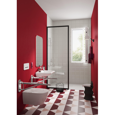 Villeroy & Boch Vicare douchezitting opklapbaar+softclose functie aluminium - glans wit SW490005
