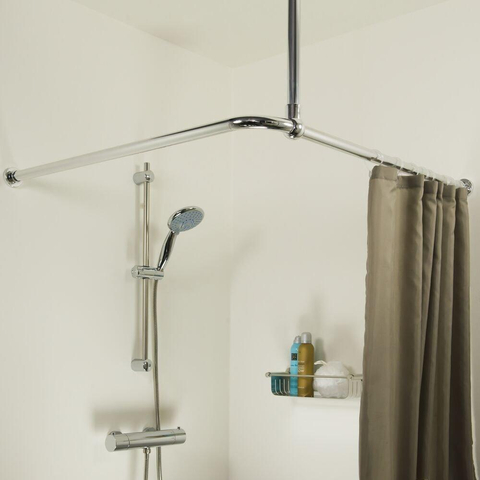 Sealskin Seallux Support de plafond pour tringle de rideau de douche 60cm Aluminium Chrome CO276668618