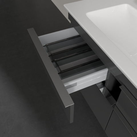 Villeroy & Boch venticello wastafelonderkast - 115.3x59cm 4x lade - glans grijs GA42735