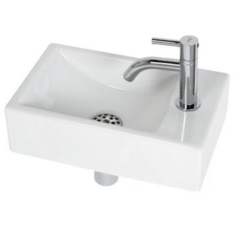 Plieger Austin pack lave-mains – 37 x 23 x 11 cm – céramique blanche – perçage à droite – robinet chromé 4970215