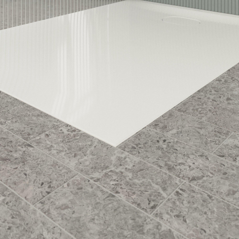 Villeroy & Boch Ecora douchebak - 120x90x3.5cm - afvoer korte zijde - white alpine (wit) SW1558995