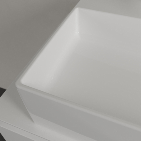 Villeroy & Boch memento 2.0 opzetwastafel - 60x42cm - met 1 kraangat - zonder overloop - White Alpine (glans wit) SW479873