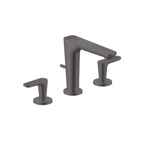 AXOR Citterio C wastafelkraan - cubic cut - 3-gats - met trekwaste - geborsteld zwart SW1152089