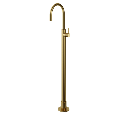 Hotbath Cobber X Wastafelmengkraan - voor vloermontage - PVD - geborsteld messing (goud) SW440788