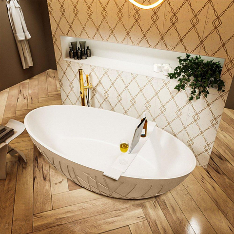 MONDIAZ ROCK Baignoire autoportante - 170x70cm - couleur Rosee / Rosee SW1015095