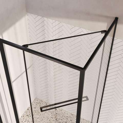 BRAUER Luminis Douchecabine - 120x90x200cm - 3-delig naar binnen draaiend - helder glas - omkeerbaar - incl. glascoating - geborsteld gunmetal PVD SW1580970