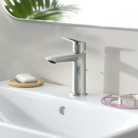 Hansgrohe Logis Eengreeps wastafelmengkraan - 110 - coolstart - met PopUp - trekwaste - hoogglans chroom SW651347