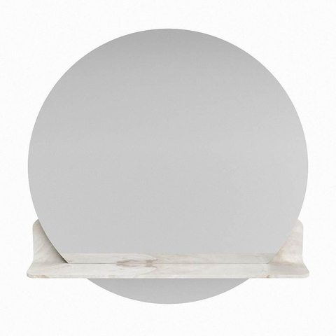 Mondiaz SPOT miroir – Ø 70 cm – avec tablette – Frappe (marbre beige) SW1233167