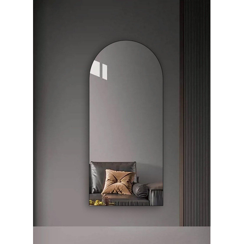Saniclass Curve passpiegel – 76x162 cm – met lijst – Zwart mat SW1418860