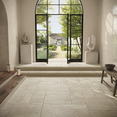ÉCHANTILLON Terravito Horeno Carrelage de sol céramique - 30x30cm - 9.0mm - rectifié - Crème SW1242326