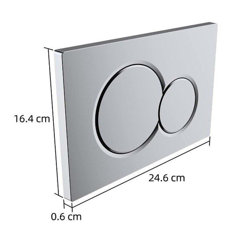 Geberit Sigma01 bedieningsplaat - 2-toets spoeling - ronde knoppen - mat chroom gelakt - mat chroom SW420175