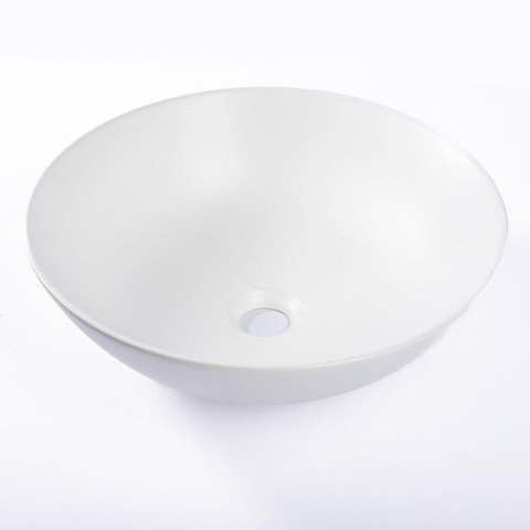 QeramiQ Dely Vasque à poser - 40x40x13.5cm - ronde - céramique - blanc mat SW1102403