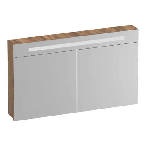 BRAUER Promise armoire de toilette – 119 x 70 x 15 cm – LED directe en haut – 2 portes – Honey SW1203720