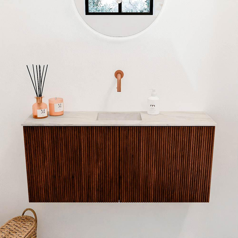 Mondiaz JOYA-DLUX 90cm toiletmeubel - kleur Ruby - Wastafel FAYE positie Midden Zonder kraangat kleur Ostra. SW1423777