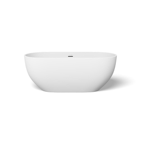 Looox Easy baignoire îlot - 170x80x57cm - marbre minéral mat blanc SW730691