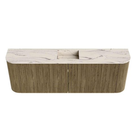 Mondiaz JOYA-DLUX Meuble de salle de bains 123.2cm - arrondi gauche et droite couleur Dusk - Vasque FAYE position Milieu Sans trou de robinet couleur Nata SW1425950