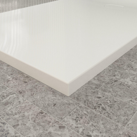 Villeroy & Boch Ecora douchebak - 160x100x4.5cm - afvoer korte zijde - white alpine (wit) SW1558913