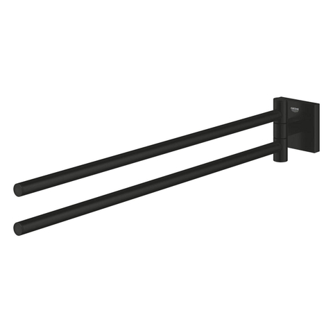 Grohe Start Cube QuickFix Handdoekhouder - 43.8cm - 2-lids - draaibaar - matte black (mat zwart) SW1126536