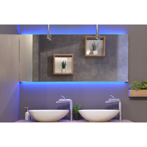 Looox C-Line spiegel – 140x70 cm – LED-verlichting – instelbare lichtkleur, dimbaar – Aluminium GA74919
