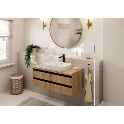 Hansgrohe Vernis Blend Eengreeps wastafelmengkraan - 190 met PopUp - trekwaste - mat zwart SW651526