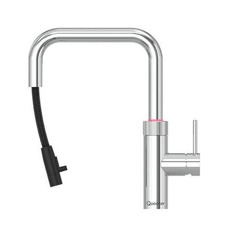 Quooker Flex Square kokendwaterkraan - draaibare & uittrekbare uitloop - PRO3 reservoir - kokend water - chroom SW1441986