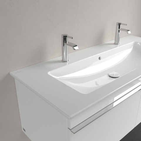 Villeroy & Boch venticello meubelwastafel - 120x50cm - 2 kraangaten - met overloop CeramicPlus - White Alpine (glans wit) 1025107