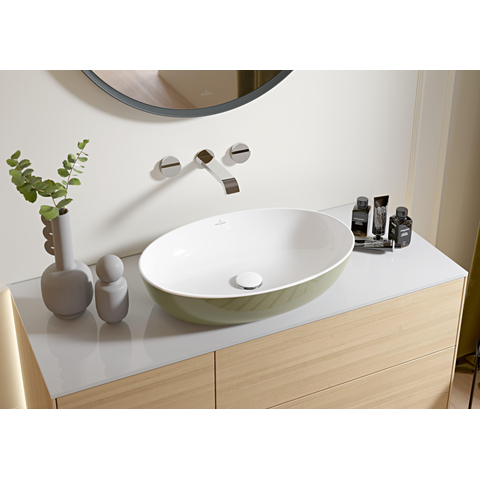 Villeroy & Boch Artis opzetwastafel - 61x41cm - zonder kraangat - zonder overloop - Sage Green (glans groen) SW644081