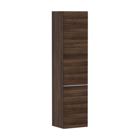 Hansgrohe Xelu Q Armoire haute - 165x40x35cm - 2 portes - poignée blanc mat - fermeture amortie - charnière à droite - dark walnut SW995285