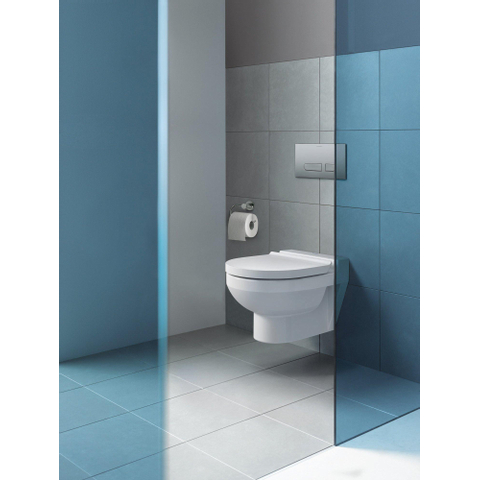 Duravit No.1 DuraStyle Basic WC-zitting - 33.1x38.5x4.2cm - met softclose - kunststof - wit glanzend SW358135