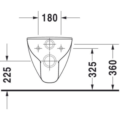 Duravit D Code WC suspendu à fond creux Vital Blanc 0295863