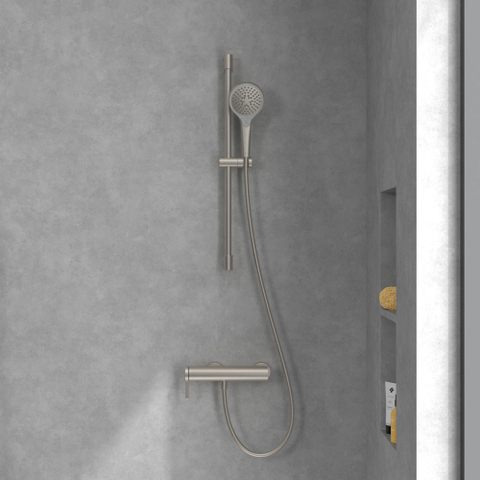 Villeroy & Boch Dawn 1 greeps douchekraan rond - Brushed Nickel (rvs) SW974183