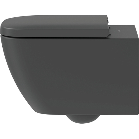 Duravit Happy D.2 WC-zitting - 43x35.9x4.3cm - met softclose - met quickrelease - kunststof - mat antraciet SW297027