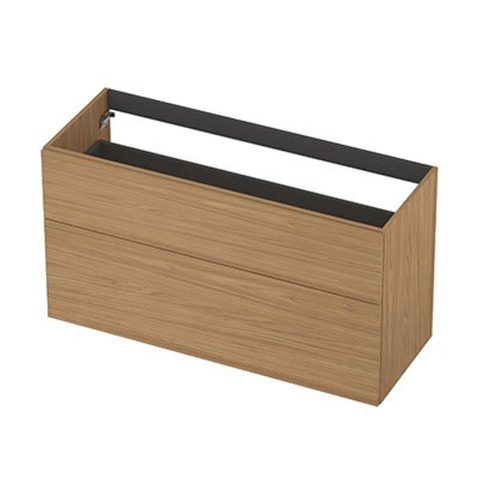 INK Wastafelonderkast - 120x45x65cm - 2 lades - opliggende grepen - MDF - Blank eiken SW1405712