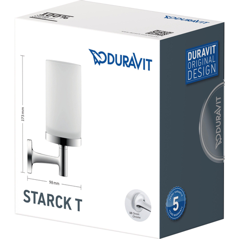 Duravit Starck T Tandenborstelhouder - matglas - hoogglans chroom SW297092